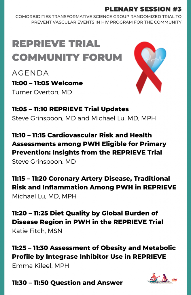 REPRIEVE Community Forum Agenda REPRIEVE Community Forum Agenda